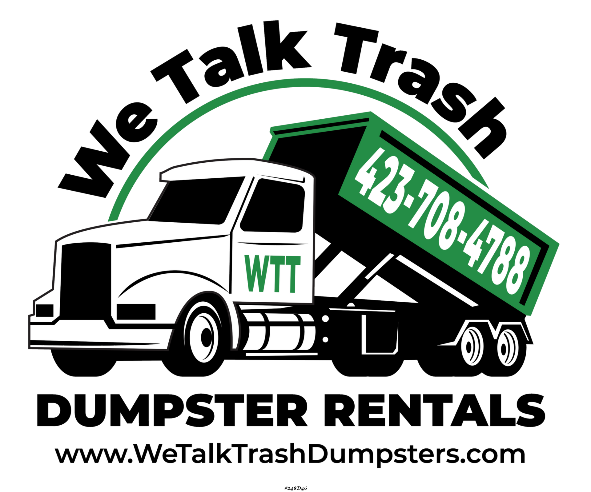 We Talk Trash Dumpsters logo